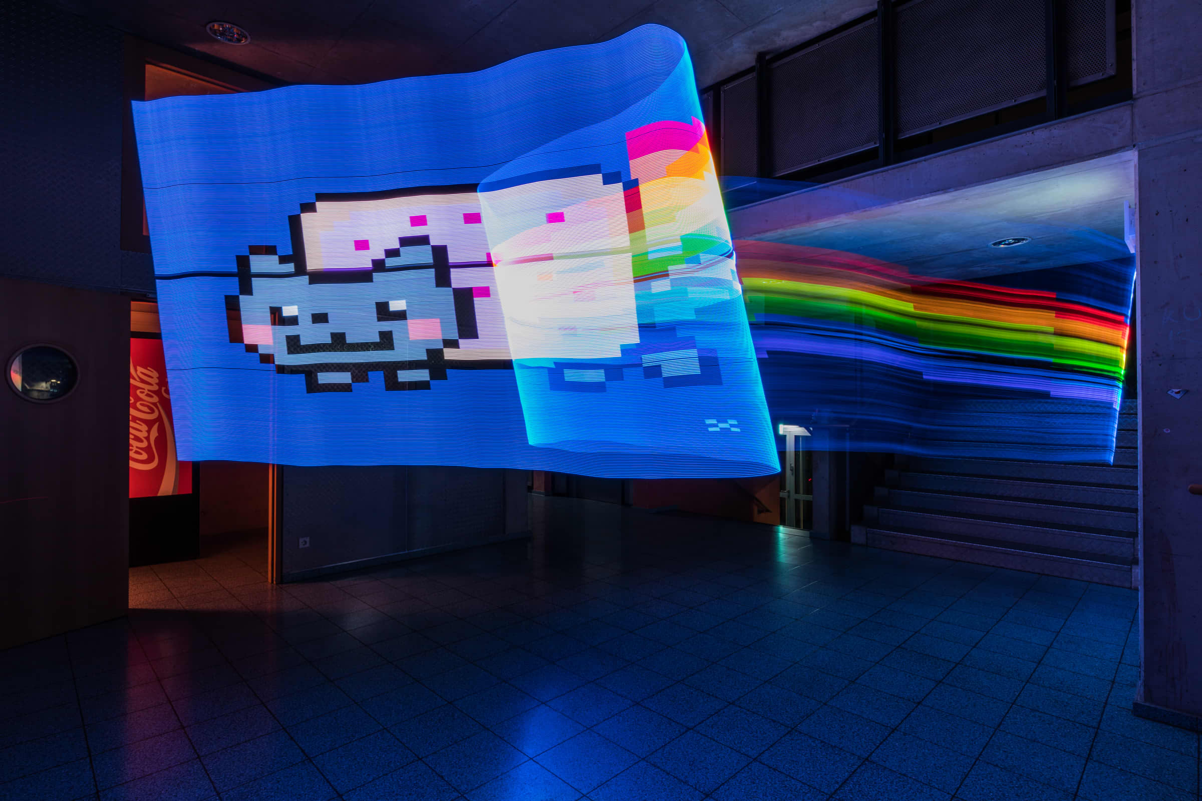 Light Painting Nyan Cat Motiv