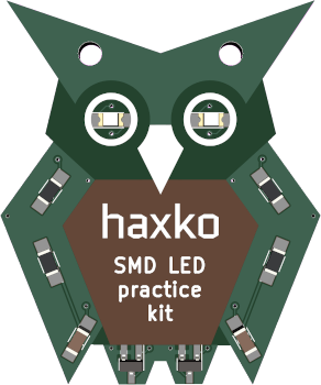 haxko - SMD LED practice kit Render der Platine