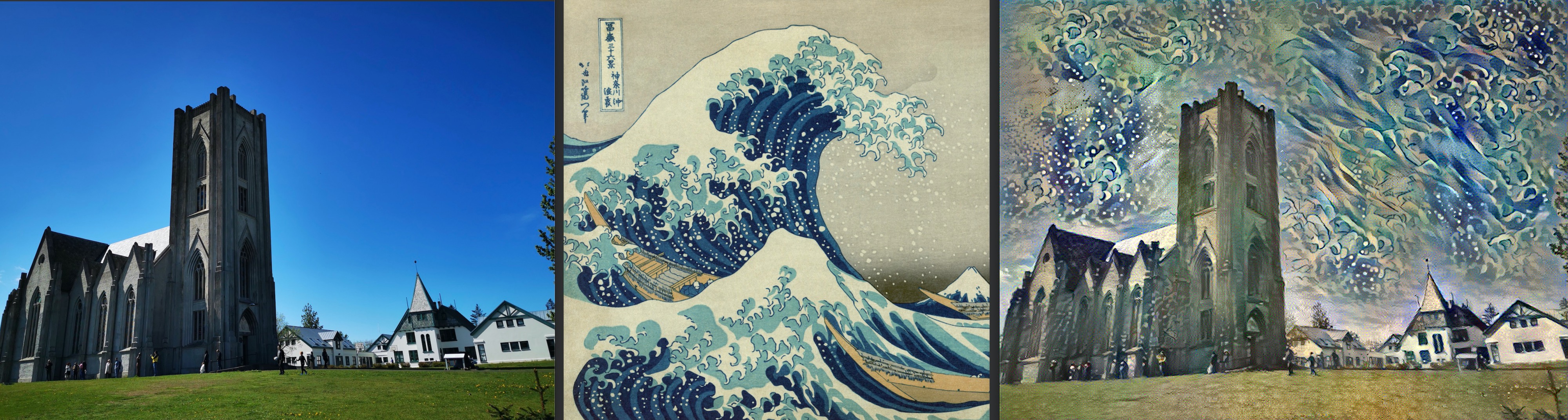 Style Transfer Kirche Katsushika Hokusai